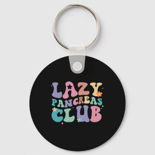 Retro Groovy Lazy Pankreas Club Typ 1 Diabetes Aw Schlüsselanhänger