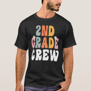 Retro Groovy Lehrer der 2. Klasse, frohen 1. Tag  T-Shirt
