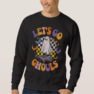 Retro Groovy Let's Go Ghouls Ghost 70er Hippie Hal Sweatshirt