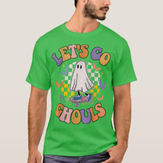 Retro Groovy Let's Go Ghouls Ghost 70er Hippie Hal T-Shirt