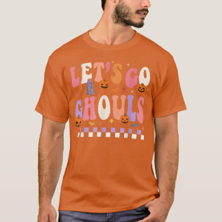 Retro Groovy Let's Go Ghouls Ghost 70er Hippie Hal T-Shirt