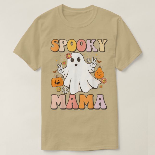 Retro Groovy Let's Go Ghouls Halloween Ghost Outfi T-Shirt (Design vorne)