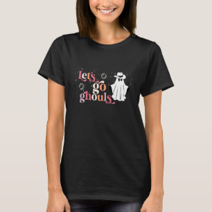 Retro Groovy Let's Go Ghouls Halloween Matching Mo T-Shirt