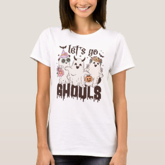 Retro Groovy Let's Go Ghouls Halloween-T - Shirt