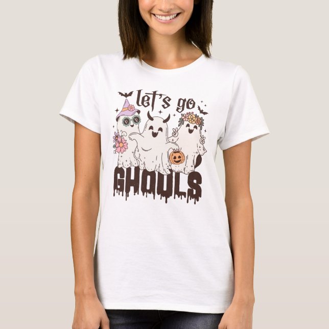 Retro Groovy Let's Go Ghouls Halloween-T - Shirt (Vorderseite)