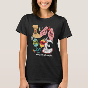 Retro Groovy LIEBE Lunge Atemtherapie Leben T-Shirt