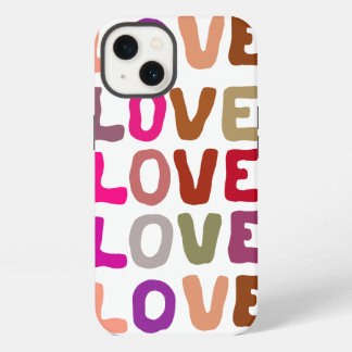 Retro Groovy LIEBE Wavy Briefe wiederholen Muster iPhone 13 Hülle