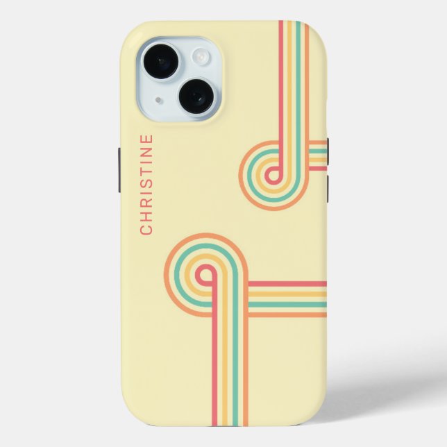 Retro Groovy Line Art Case-Mate iPhone Hülle (Rückseite)