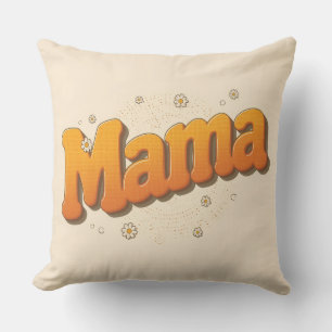 Retro Groovy Mama 70er Jahre Typografie Boho Kisse Kissen