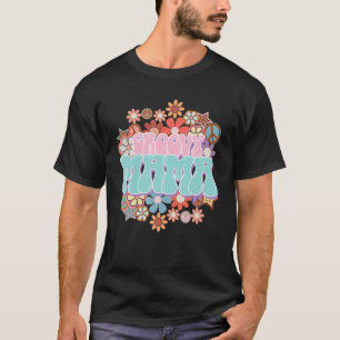 Retro Groovy Mama Boho Blume Happy Elterntag T-Shirt
