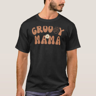 Retro Groovy Mama Matching Family 1. Geburtstag Pa T-Shirt