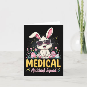 Retro Groovy Medical Istant Squad Bunny Ear Blume Karte