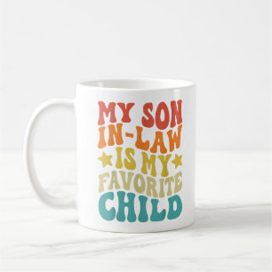 Retro Groovy mein Sohn im Gesetz ist mein Liebling Kaffeetasse
