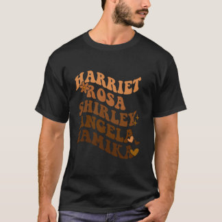 Retro Groovy Melanin Harriet Rosa Shirley Angela T-Shirt