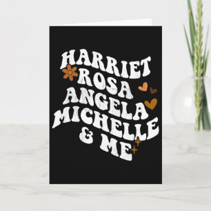 Retro Groovy Melanin Stolz Harriet Rosa Angela Mic Karte