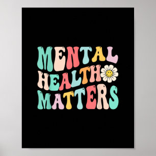 Retro Groovy Mental Health Awareness - Mental Heal Poster