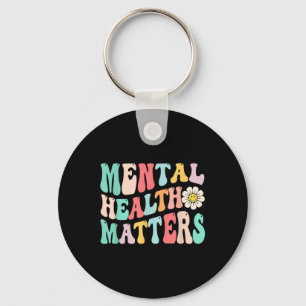 Retro Groovy Mental Health Awareness - Mental Heal Schlüsselanhänger