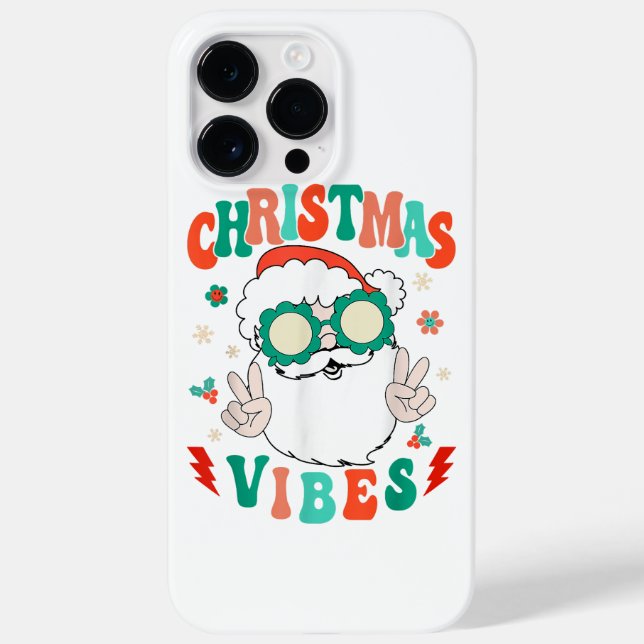 Retro Groovy Merry Christmas Vibes Funny Santa Cla Case-Mate iPhone Hülle (Rückseite)