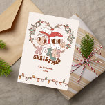 Retro Groovy Merry Christmas Weihnachtsklause Feiertagskarte<br><div class="desc">Erleben Sie in dieser festlichen Saison eine gemütliche Atmosphäre mit unserer neuen Retro 2022 Weihnachtskarten-Kollektion! Karo aus unserem Retro Groovy Frohe Weihnachtsfeier Weihnachtsgeschenk! Wenn Sie gewollt haben, den Stil, die Farbe oder die Textplatzierung des Schriftartes zu ändern, klicken Sie einfach auf die Schaltfläche "Weitere Einstellungen vornehmen". Wenn Sie Hilfe bei...</div>