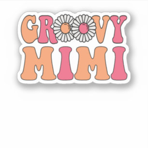 Retro Groovy Mimi Matching Family Aufkleber