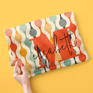 Retro Groovy Muster Fleecedecke