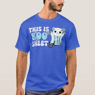 Retro Groovy Niedlich Ghost Spooky Halloween Dies T-Shirt