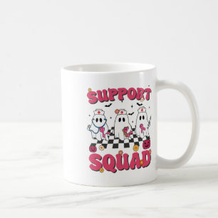 Retro Groovy Nurse Support Squad Brustkrebs Awa Kaffeetasse