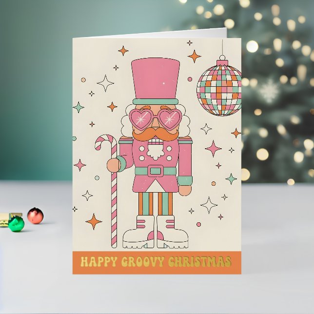 Retro Groovy Nutcracker Merry Christmas (Feiertag In Situ 2)