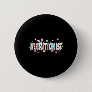 Retro Groovy Nutritionist Bunny Ear Funny Oaster G Button