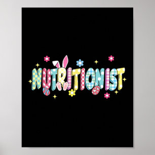 Retro Groovy Nutritionist Bunny Ear Funny Oaster G Poster