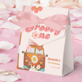 Retro Groovy one Daisy Blume Geburtstagsparty Geschenkschachtel