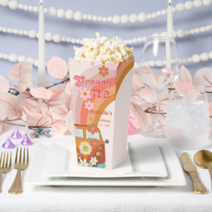 Retro Groovy one Daisy Blume Geburtstagsparty Geschenkschachtel