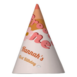 Retro Groovy One daisy First Birthday Part Partyhütchen