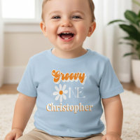 Retro Groovy One Jungen 1. Geburtstag