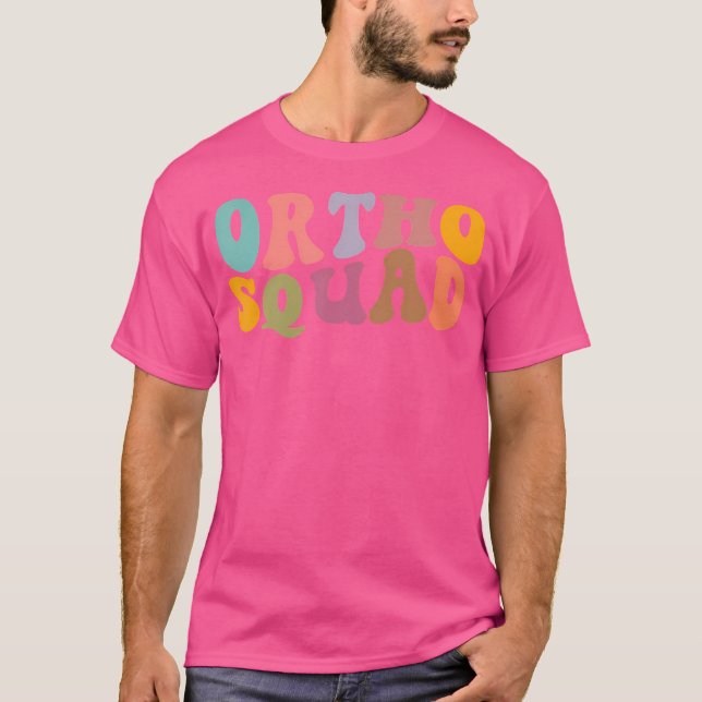 Retro Groovy Ortho Squad Orthopädie Krankenpfleger T-Shirt (Vorderseite)
