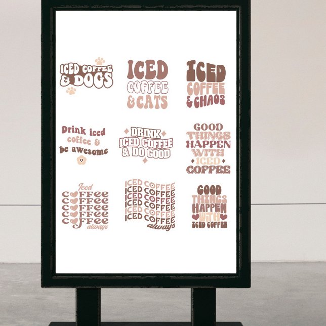 Retro-Groovy-Paket für den Eistokaffee Aufkleber (Von Creator hochgeladen)