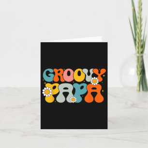 Retro Groovy Papa Birthday Matching Family Party F Karte