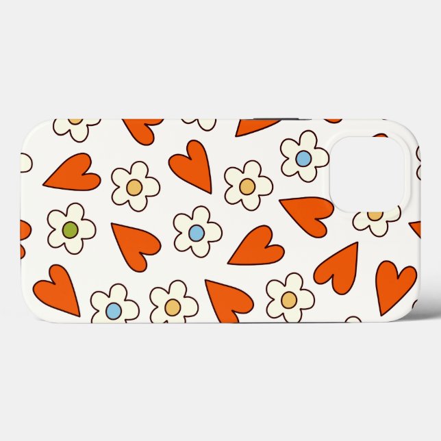 Retro Groovy Patterns 70er-60er-80er Case-Mate iPhone Hülle (Rückseite (Horizontal))