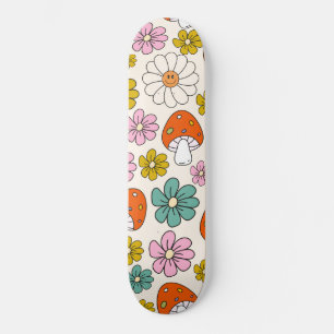 Retro Groovy Patterns 70er-60er-80er Skateboard