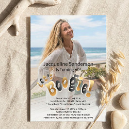 Retro Groovy Photo 60th Birthday Party Einladung