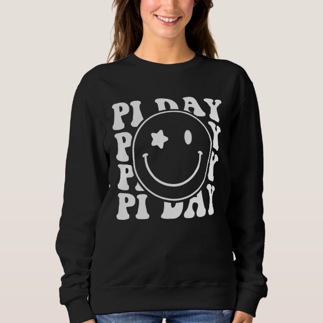 Retro Groovy Pi Day 3 14 Pi Symbol Science Math Te Sweatshirt (Vorderseite)