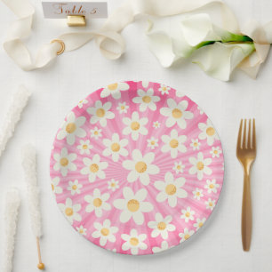 Retro Groovy Pink Daisy Birthday Paper Teller - Bo