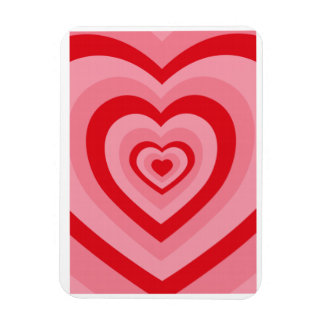 Retro Groovy Psychedelisches Herz Magnet