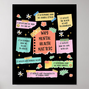 Retro Groovy Psychische Gesundheit Erinnerungen Ps Poster