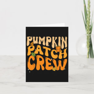 Retro Groovy Pumpkin Patch Crew Erntedank Fall Karte