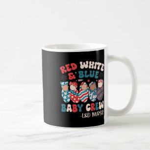 Retro Groovy Red White Blue Kaffeetasse