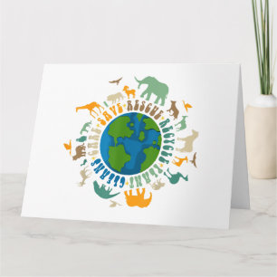 Retro Groovy Rette Bienen Retten Tiere Recyceln Sp Karte