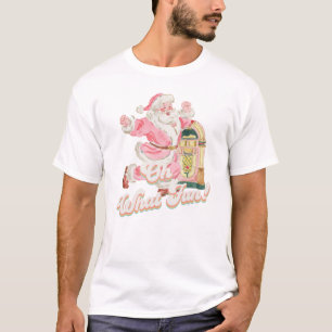 Retro Groovy Santa Claus - Pink Oh, was Spaß Thema T-Shirt