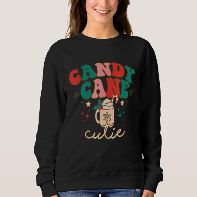 Retro Groovy  Saying Vintage Christmas Sweatshirt (Vorderseite)