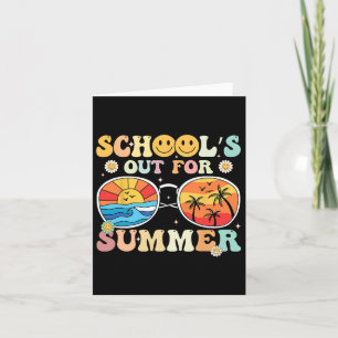 Retro Groovy School39s Out for Summer Abschluss T Karte